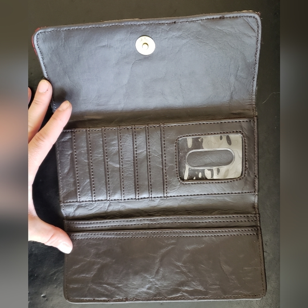 Loungefly Disney The Little Mermaid Ariel Wallet Tattoo Style Brown Leather - Picture 3 of 5